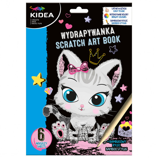 Kidea Képkarcoló, 6 lap - cicák